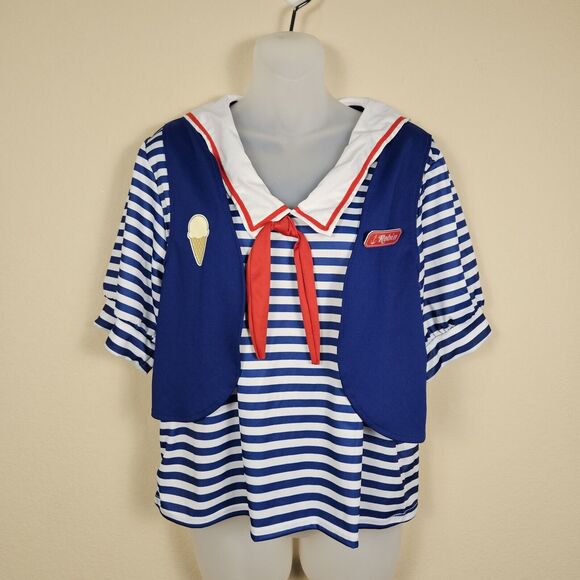 Stranger Things Robin Scoops Ahoy Spirit Halloween Costume Size Large Shirt Top - Picture 4 of 11